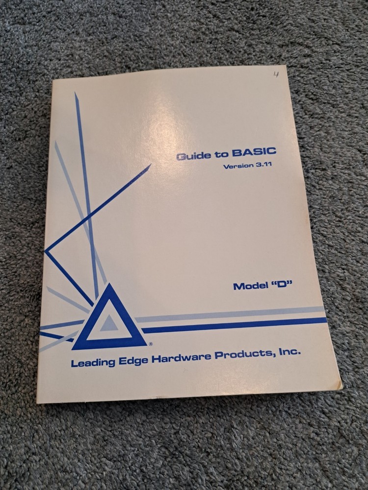 Guide to BASIC Version 3.11 Model D Leading Edge Hardware Products 1986