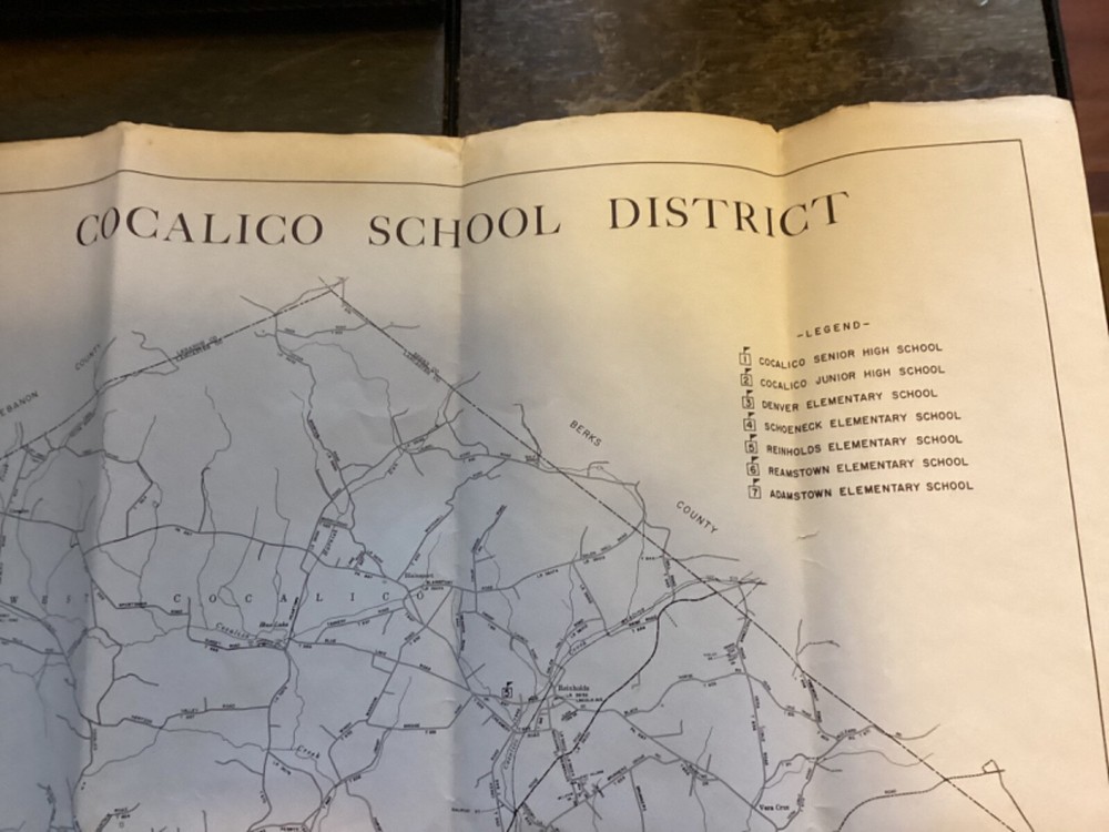 1968 Cocalico School District Map, Lancaster County Planning Commission