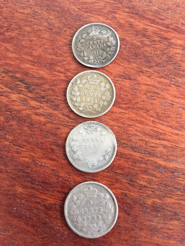 5 Cent Coins Canada 1880-1912