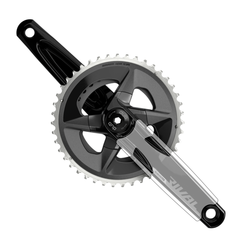 SRAM Rival AXS Crank Arm Protection Set | Shield Clear Vinyl Protector