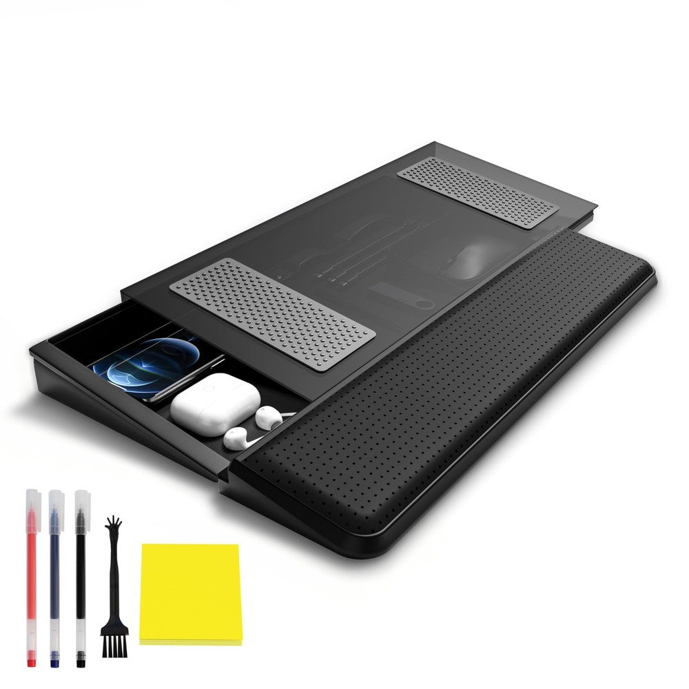 Computer Keyboard Stand with Wrist Rest & Storage Tray - Acrylic Keyboard Ris...