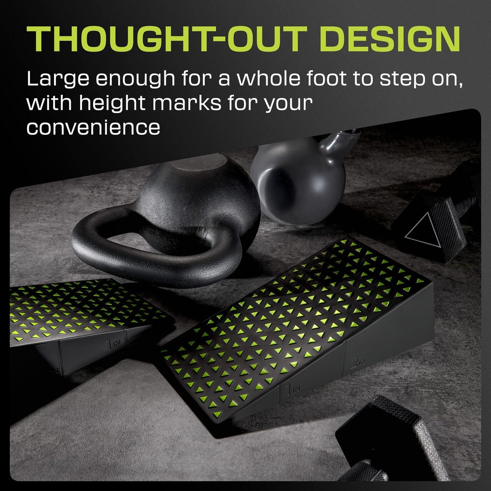 Flexelent Squat Wedge Block Pair - Heel Elevated Squat Wedge for Deeper Squats,