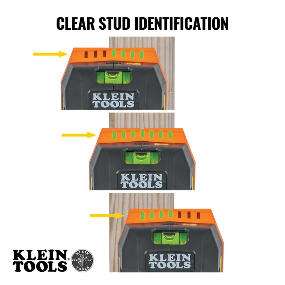 Klein Tools ESF150LL Electronic Stud Finder with Cross-Line Lasers, Bubble...