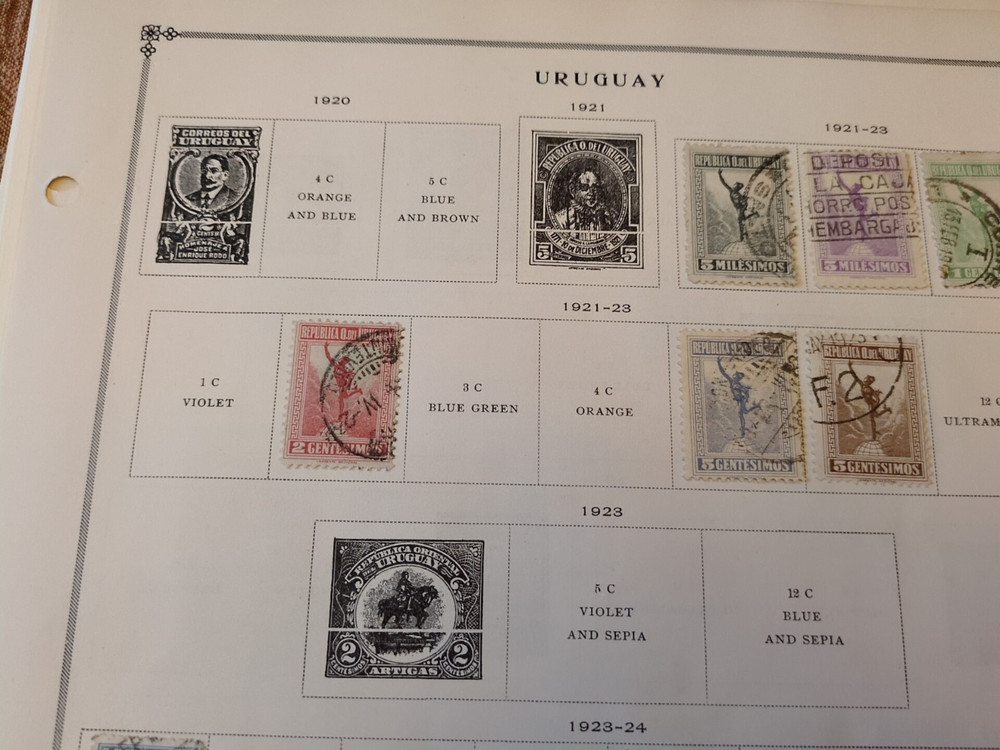 APC Z6436 Upper Volta Uraguay Scott internation pages and 260 stamps