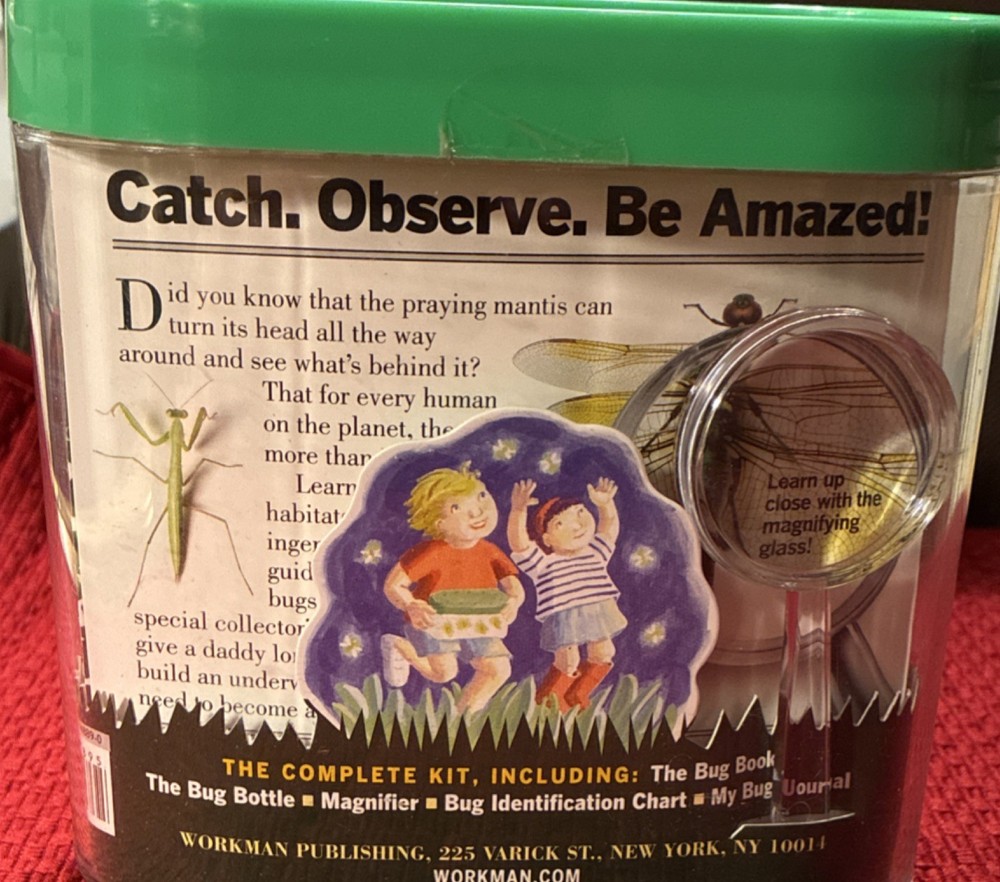 Workman Publishing Bug Book & Bug Bottle Kit with Magnifier & Chart