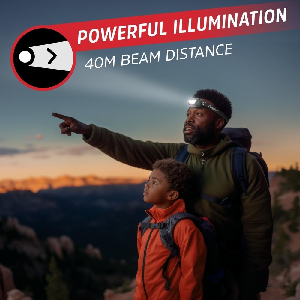 Impact Resistant Universal+ LED Headlamp 2-Pack - Hands-Free Lighting Solution