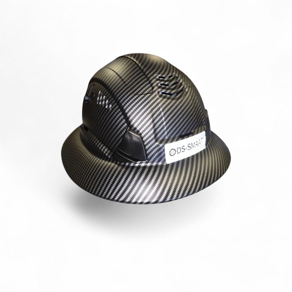 Hydro Dipped Full Brim Hard Hat Black