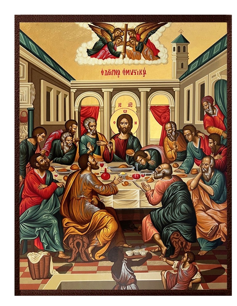 Mystical Supper Last Supper Icon Wooden Box Keepsake for Prayer Ropes Rosary