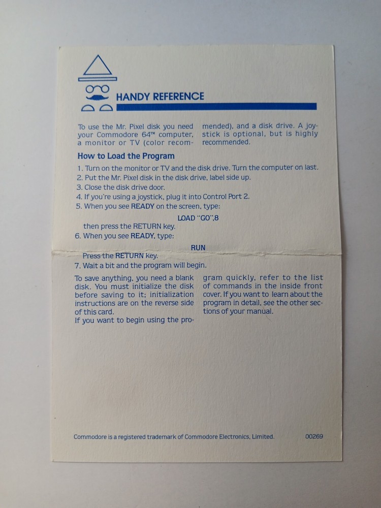 Commodore 64 Mr Pixels Cartoon Kit Computer Software Tested/Works Thunder Mtn