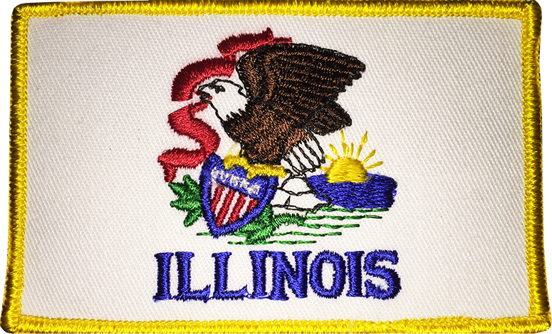 STATE OF ILLINOIS FLAG PATCH: Standard