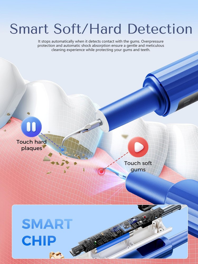 Plaque Remover for Teeth, Dental Tools, Teeth Cleaning Tools with 4 Replaceab...