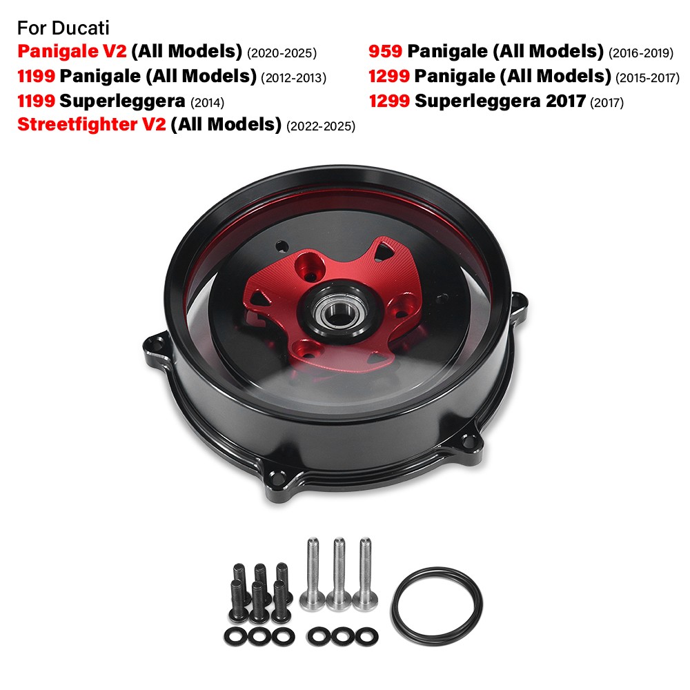 For Ducati 1199 1299 959 Panigale CorSe Streetfighter V2 Clear Clutch Cover