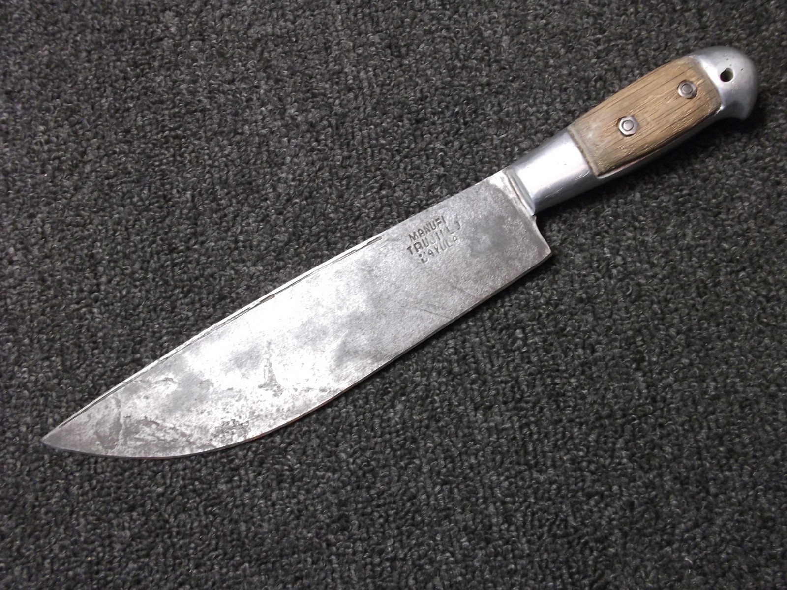 Vintage Mexican Bowie Knife Sayula Manuel Trujillo Forged Blade 13” Cuchillo