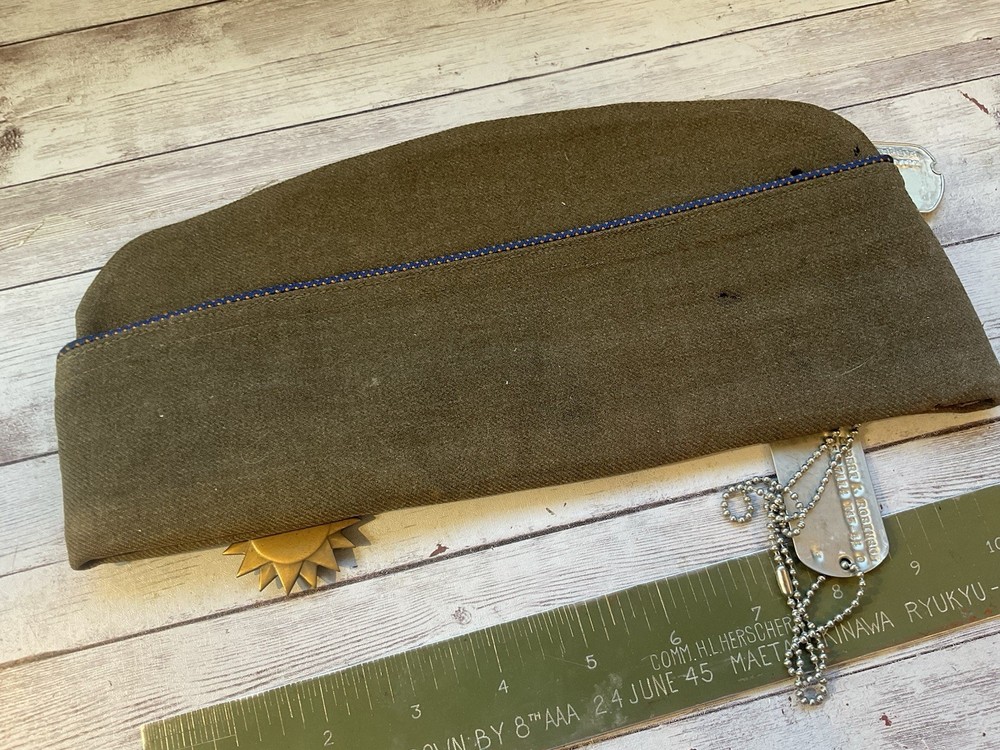 ORIGINAL WWII USAAF 8TH AIR FORCE AIRCREWMAN DOG TAGS AIR MEDAL ETC - WIA