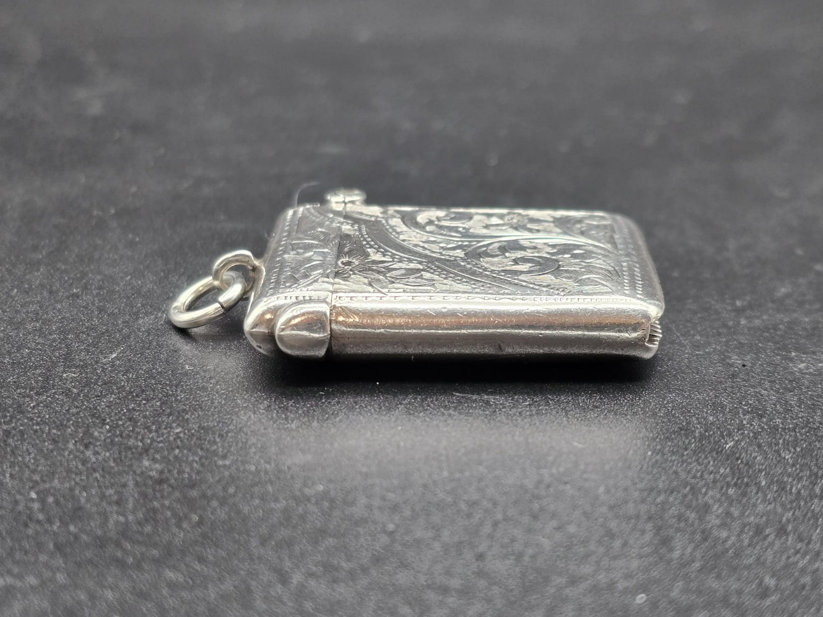 Antique Victorian Sterling Silver Vesta Case/Match Safe UK/Birmingham/1903/A.C