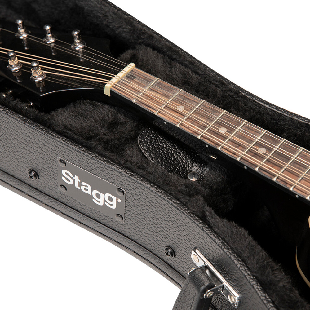 Stagg GCA-M Basic Series Hard Shell Case for Bluegrass Mandolin - Black