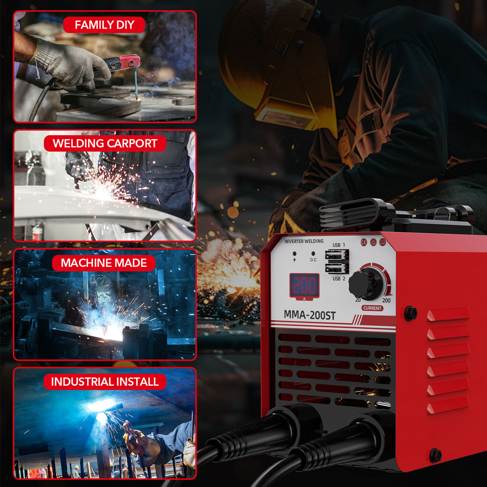 200A Stick Welder, 110V Portable ARC Welding Machine with Digital Display & IGBT