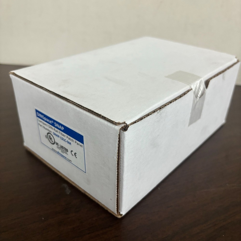 NEW DINSpace SNAP-12LC-SM, Din-Rail Fiber Patch Panel
