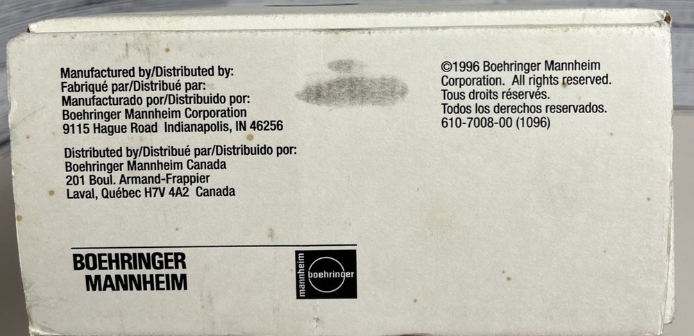 Boehringer Mannheim Roche Coague Check System For Prothrombin Time Self Testing