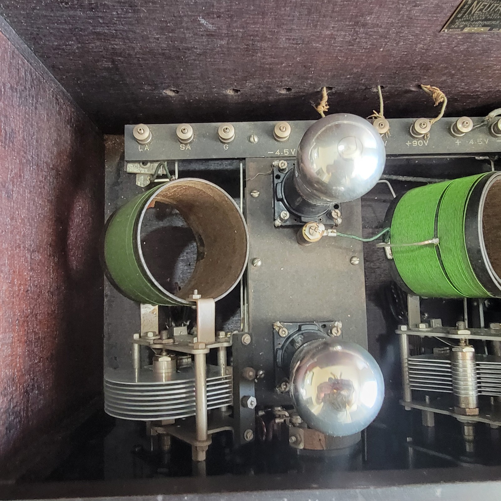 Antique Silvertone King-Hinners NEUTRODYNE in Wood Case 1924 Untested