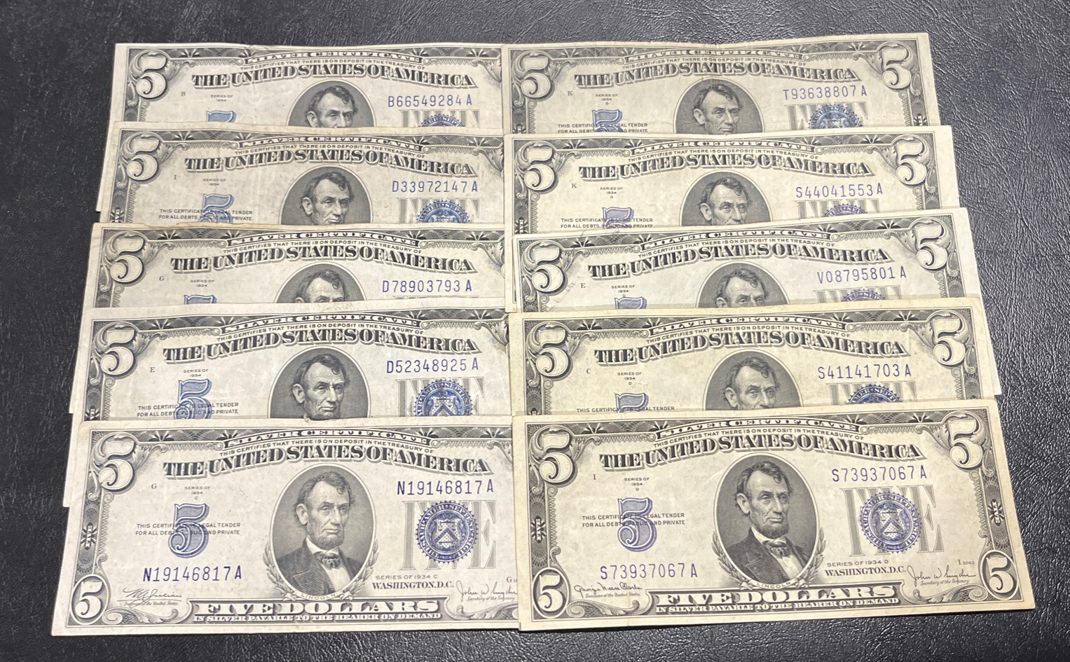 1934 Five Dollar ($5) Silver Certificate Bill • Buying 1 Note • XF Details