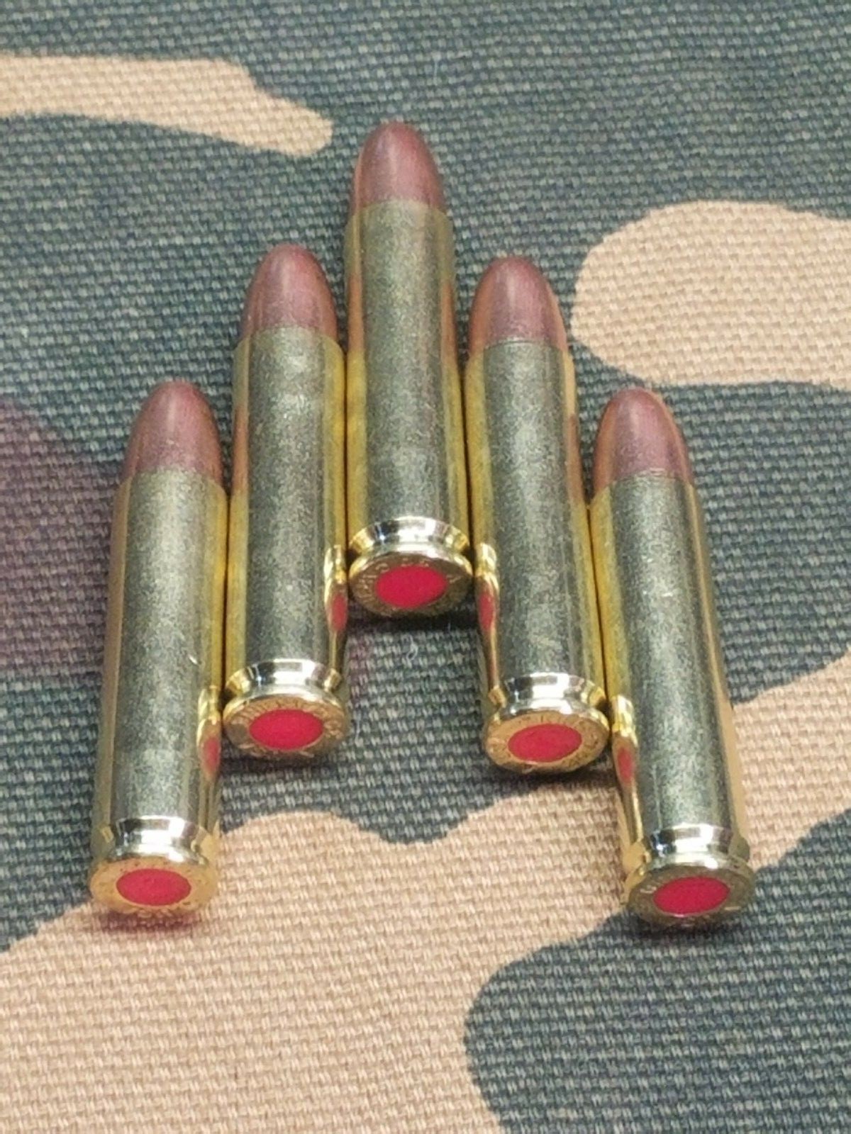 30 CARBINE SNAP CAPS SET OF 5 (Safety Red)