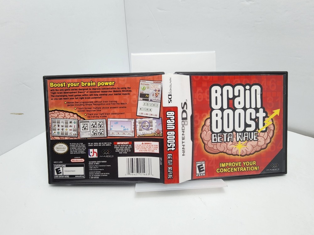 Brain Boost Beta Wave Majesco Nintendo DS Empty Keep Case and Manual Only