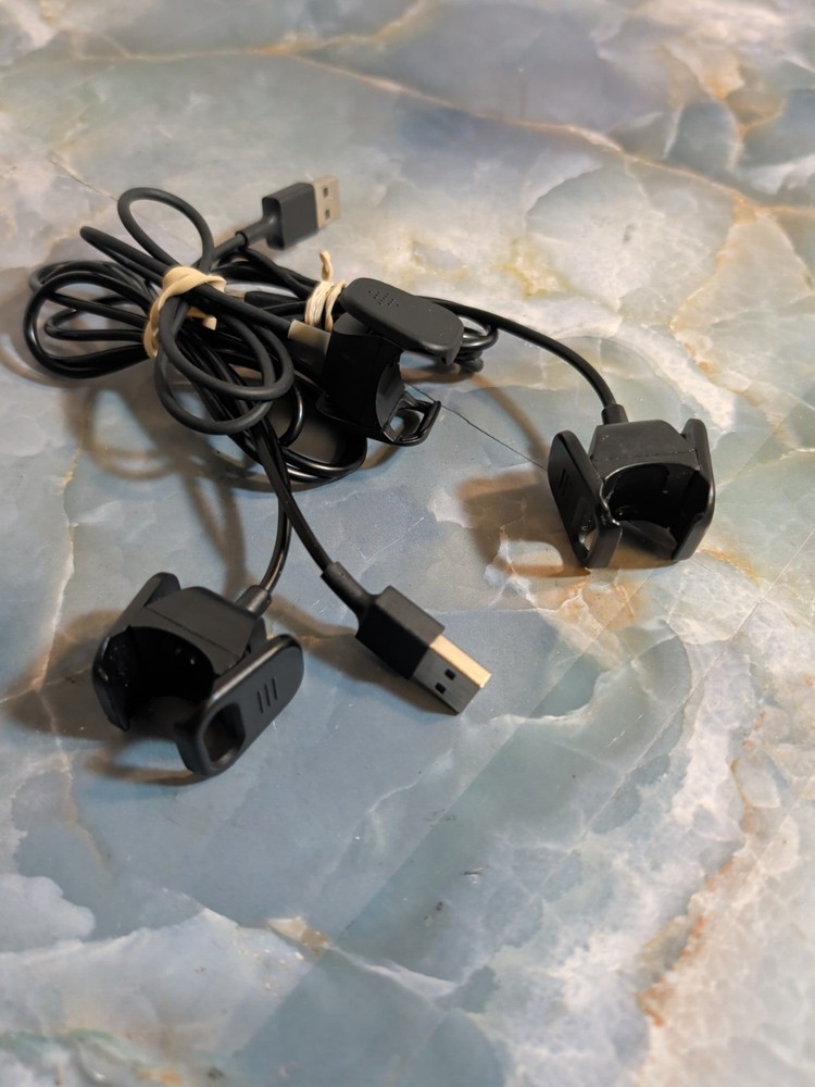 3 Pack Replacement USB Charger Charging Cable Dock For Fitbit Charge 3 / 4 Alta