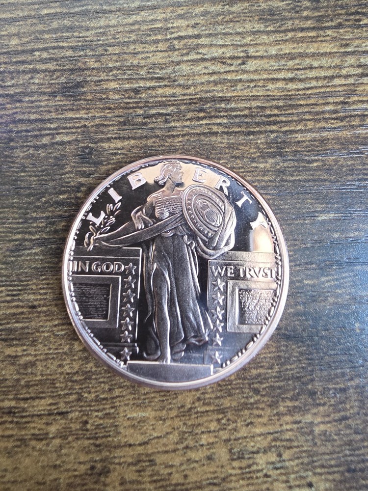 1 oz Copper Round - Standing Liberty Design