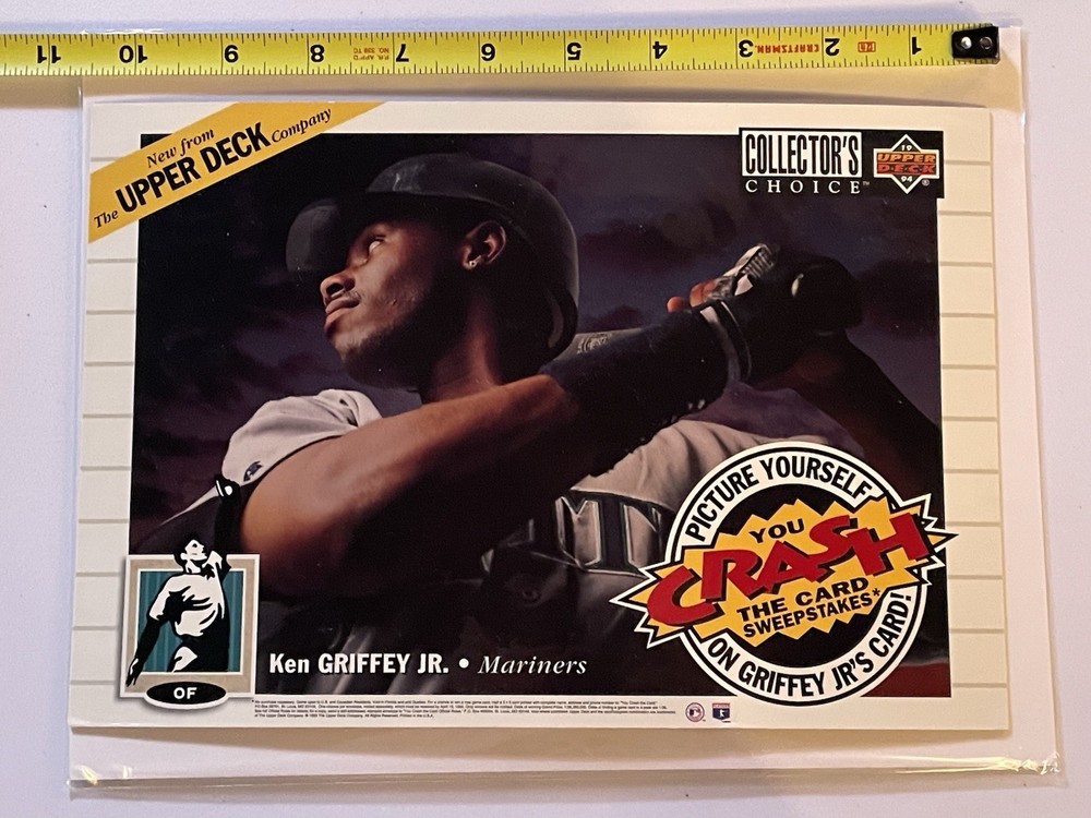 Griffey Jr 1994 Upper Deck Cardboard Store Display Header
