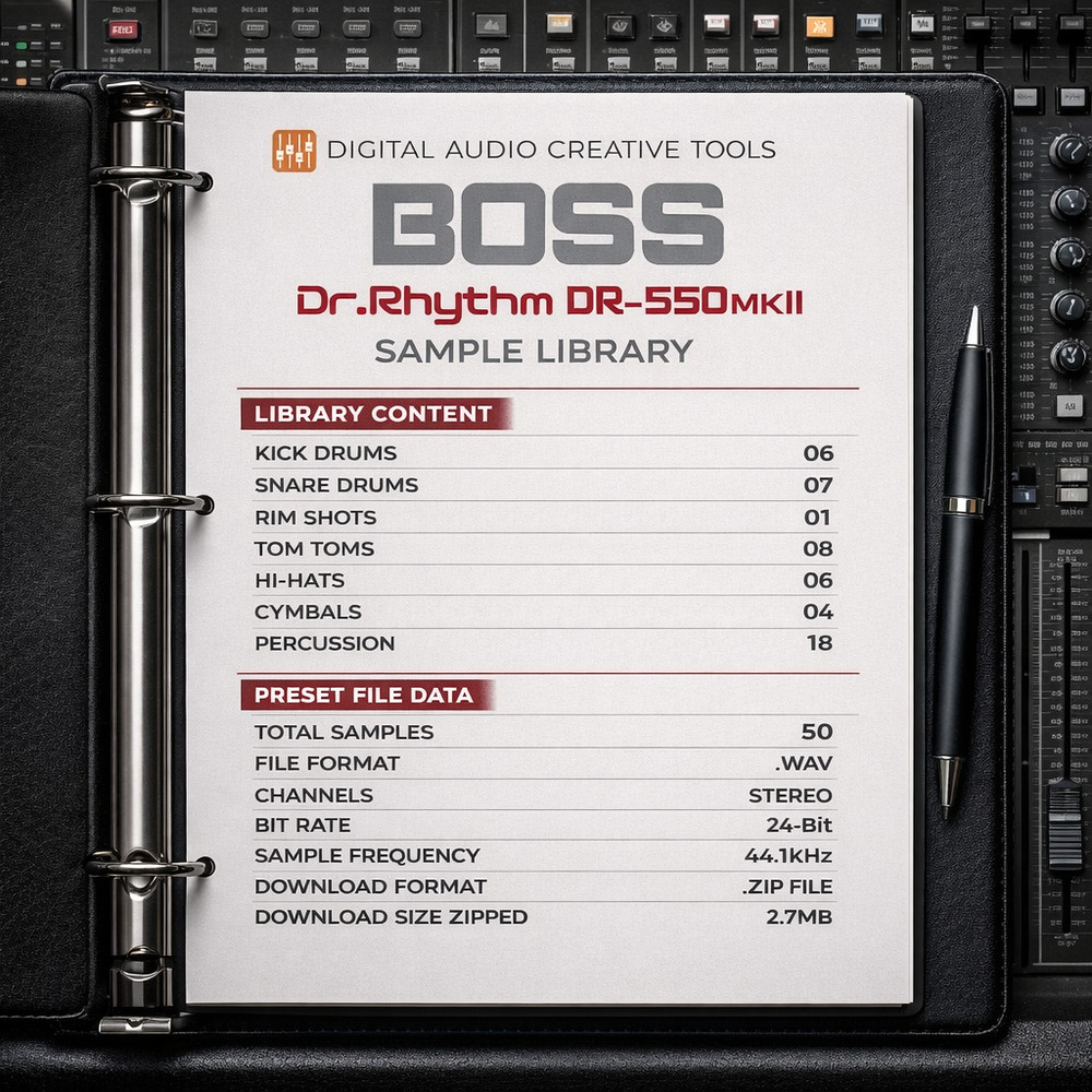 Boss DR-550 MkII Drum Machine Sample Library