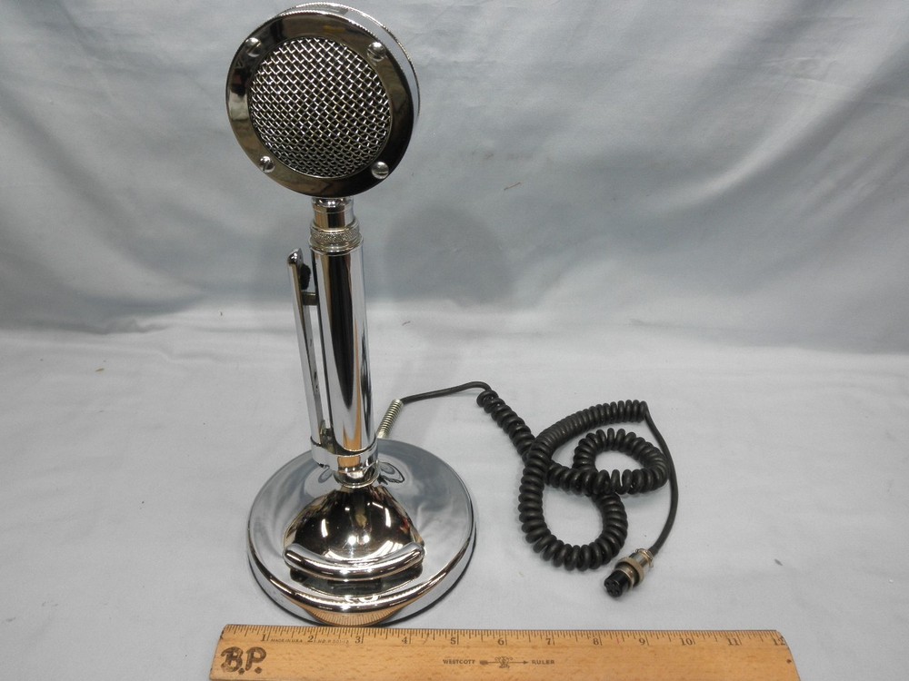 Exceptional Astatic Silver Eagle D-104 Microphone Amplifier & 4-Pin Plug TestedB