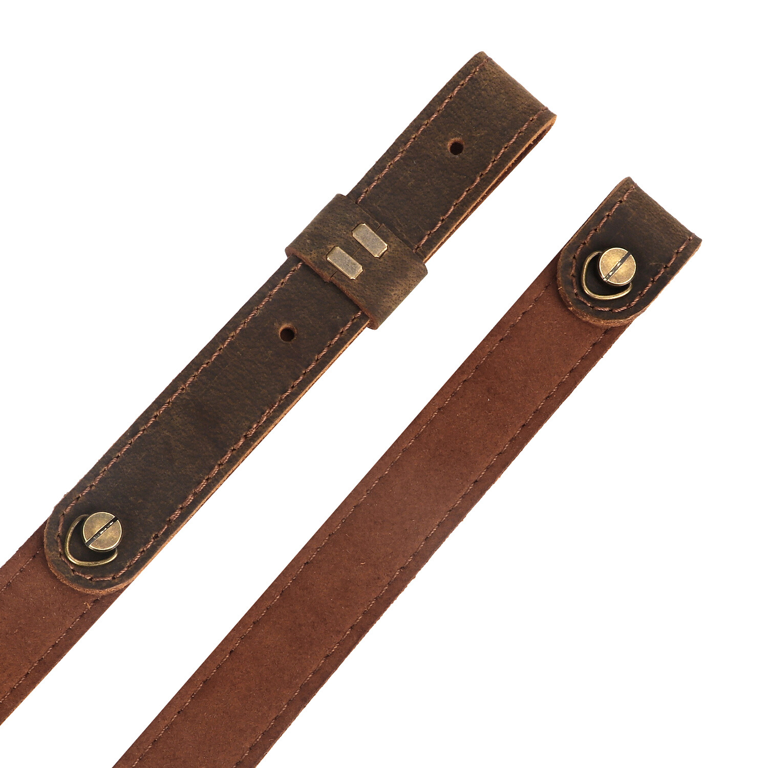 Tourbon Buffalo Leather Rifle Gun Sling_Crazy Horse Adjustable Handmade_1" Wide