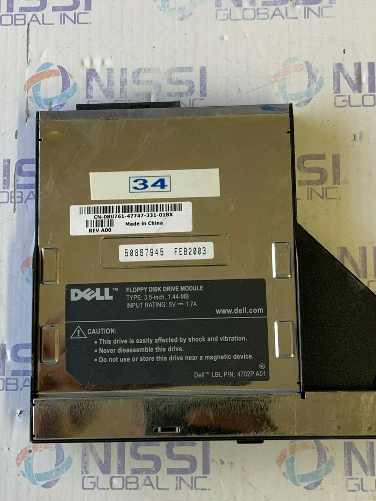 DELL 4702P A01 FLOPPY DISK MODULE FOR LAPTOP DRIVE BAY
