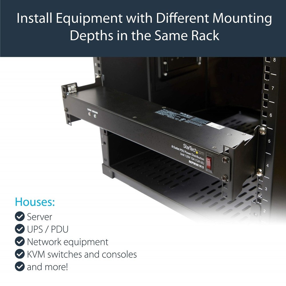 StarTech Rail Depth Adapter Kit for Server Racks - 2U