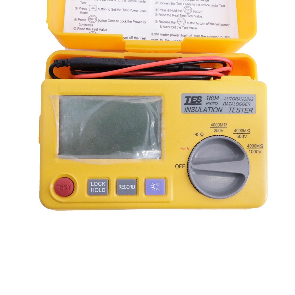 TES-1604 Auto Ranging Datalogging Insulation Tester Meter with Software NEW #