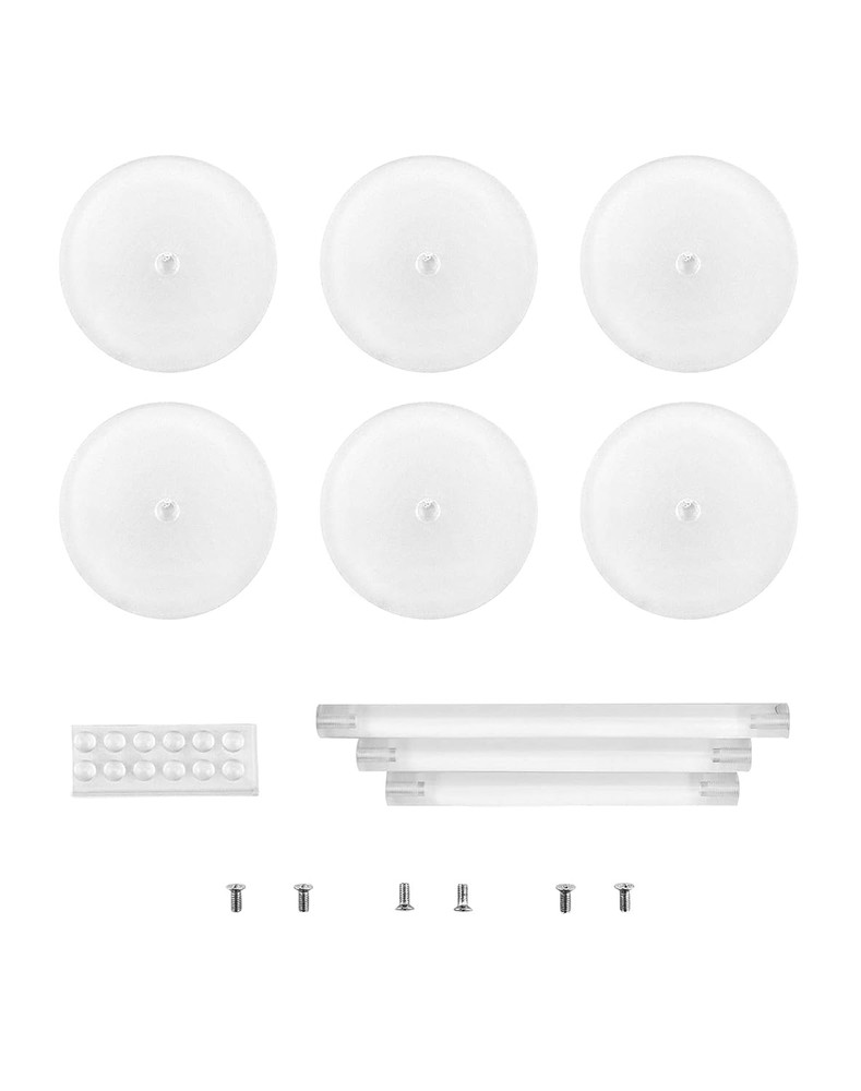 round Acrylic Display Stand, 2 Sets Premium Clear round Riser Stands