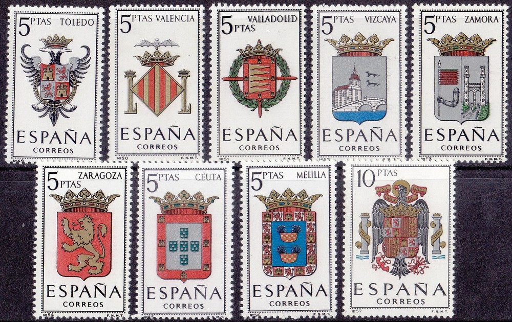 Spain - 1966 (1696-1704) Mint never Hinged - Emblems