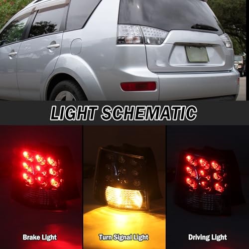 Left Side Tail Light Assembly for Mitsubishi Outlander EX 2007 Outer left side