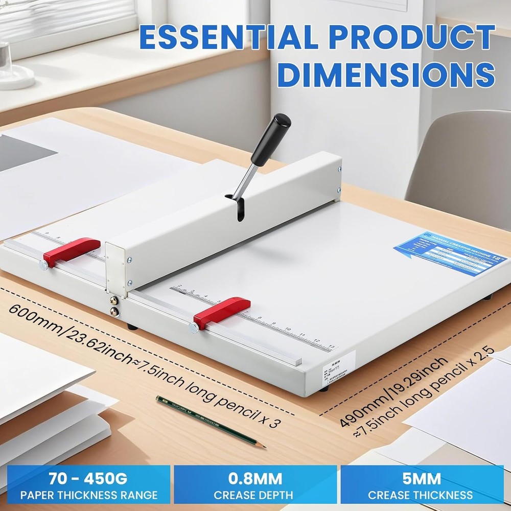Mxmoonant Manual Creasing Machine 18 Inch