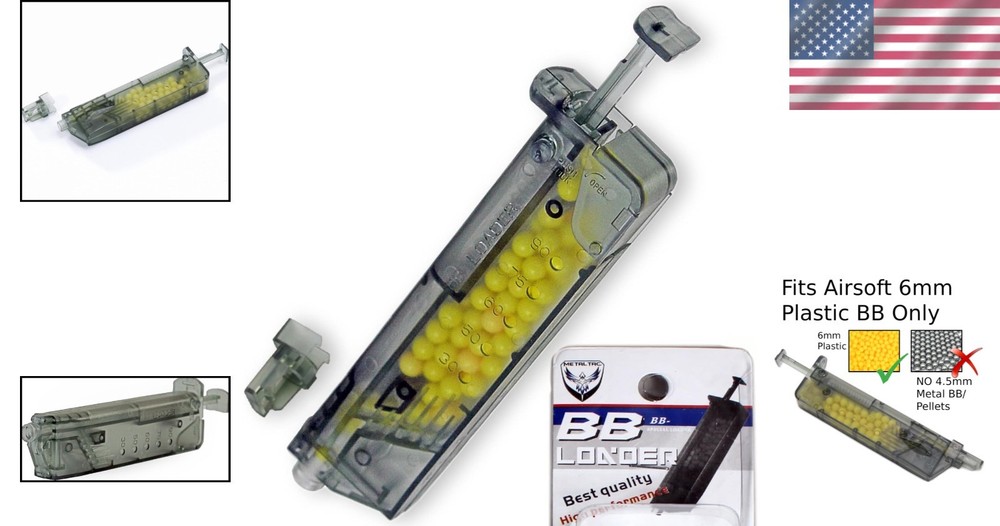 Lightning-Fast Airsoft Speed Loader - 100 Round Capacity for Unmatched Action