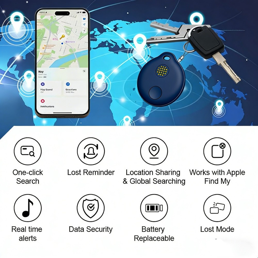 2X Smartcotech Smart GPS Tracker with Remote Controller WiFi for Key Wallet Pet