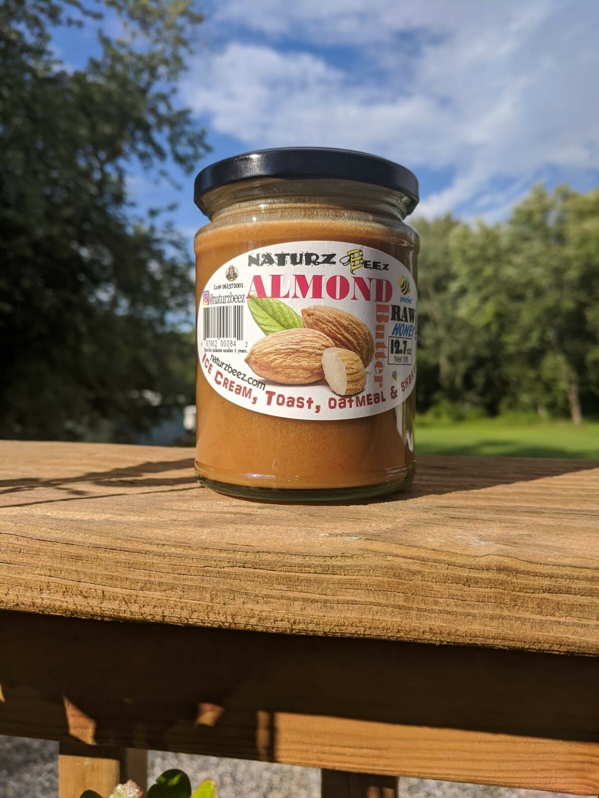 RAW HONEY w/ ALMOND BUTTER 12.7oz / 360g YUMMY!!!