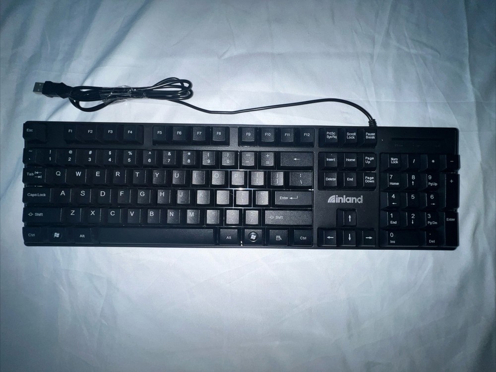 Electronics 4Piece Bundle - Keyboard, Mouse, Cord, & Computer Mat