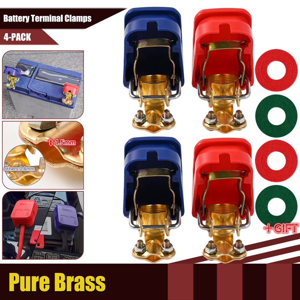 4pc Car Battery Terminal Connector Clamp Adjust Disconnect Quick Release Tool A