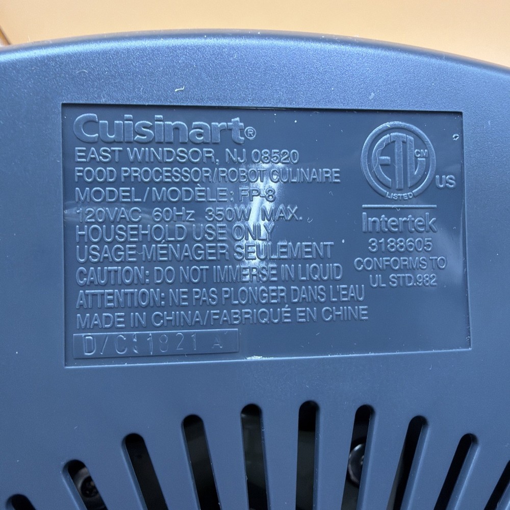 Cuisinart Elemental 8 Food Processor FP-8 Replacement Motor - New Open Box