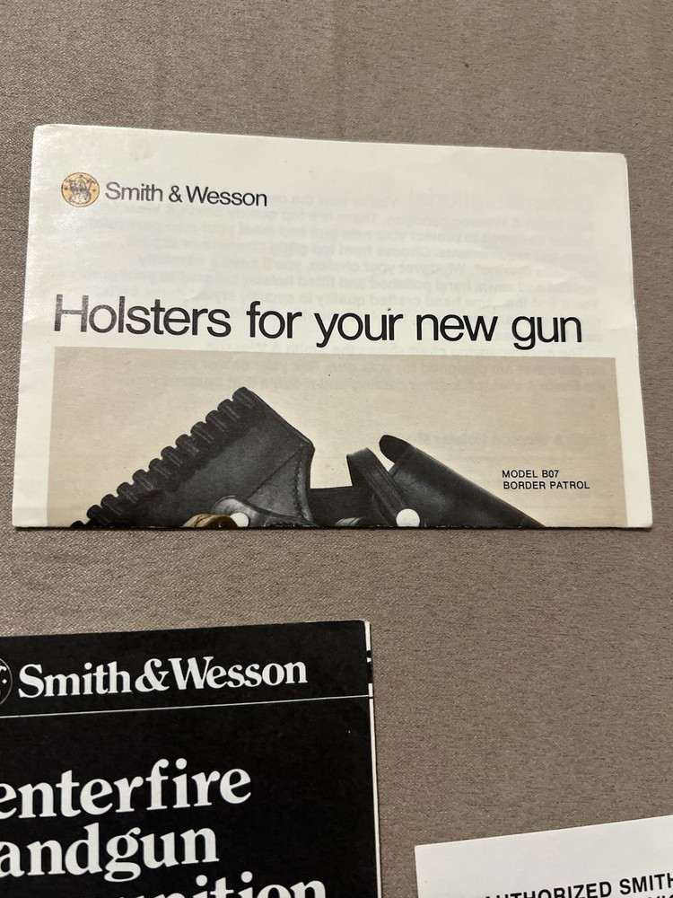 Factory Original Smith & Wesson N Frame Paperwork Set S&W - No Manual
