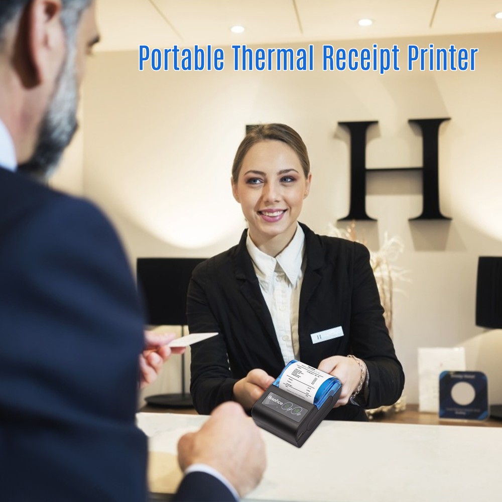 Portable Mini Thermal Printer 2 inch Wireless USB Receipt Ticket Printer T4Q3