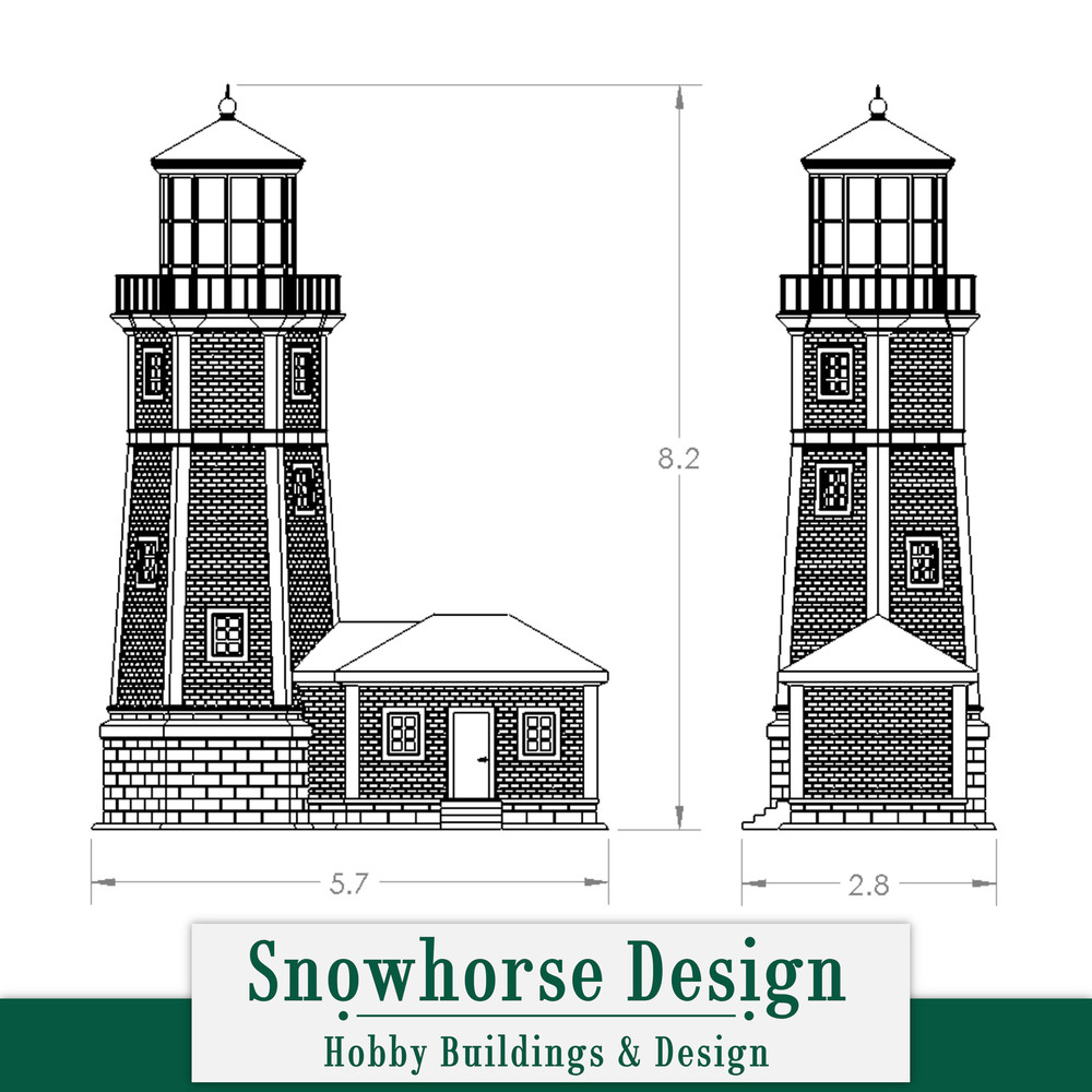 Brick Lighthouse | Shoreline Collection (HO Scale 1:87)