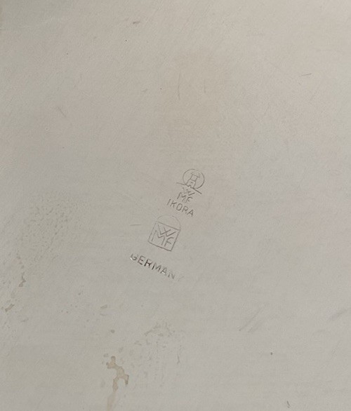 Vintage WMF IKORA Silver Plate Footed Triangular Serving Tray 11” Germany